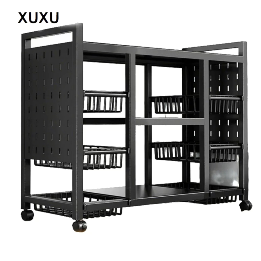 XUXU Rak Dapur Susun Minimalis Rak Oven Rak Microwave Rak Dapur Stainless Steel Rak Bumbu Dapur Rak 