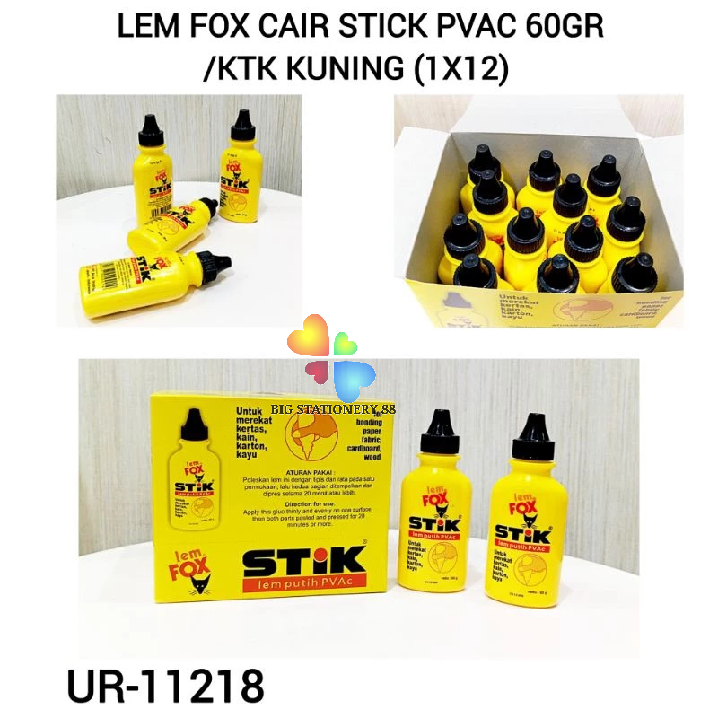 

LEM FOX STICK CAIR 60GR/ LEM CAIR SERBAGUNA
