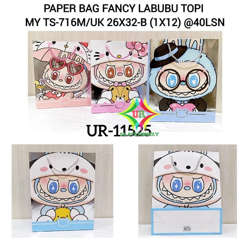 

PAPER BAG LABUBU GOODIE BAG ULANG TAHUN TAS HADIAH LABUBU