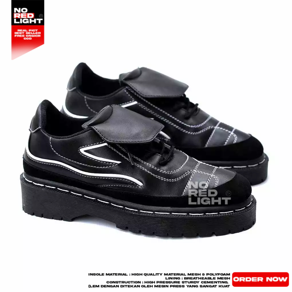 Sepatu Formal Casual Hitam Sepatu Sneakdress Pria Sole Tinggi