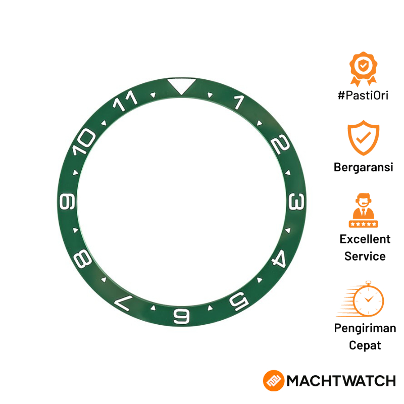 DLW Bezel for Seiko SRP Dualtime Green - TURTLE-BI-CI-SRP-DUALTIME-GREEN