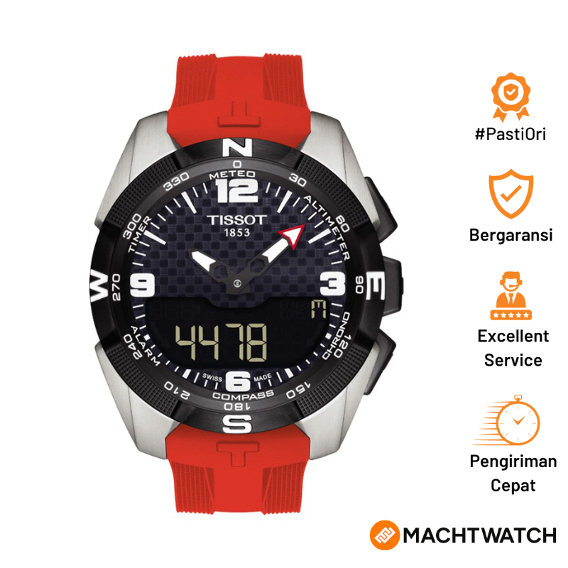 Jam Tangan Pria TISSOT T-Touch Expert Solar Black Dial Rubber Strap T091.420.47.057.00