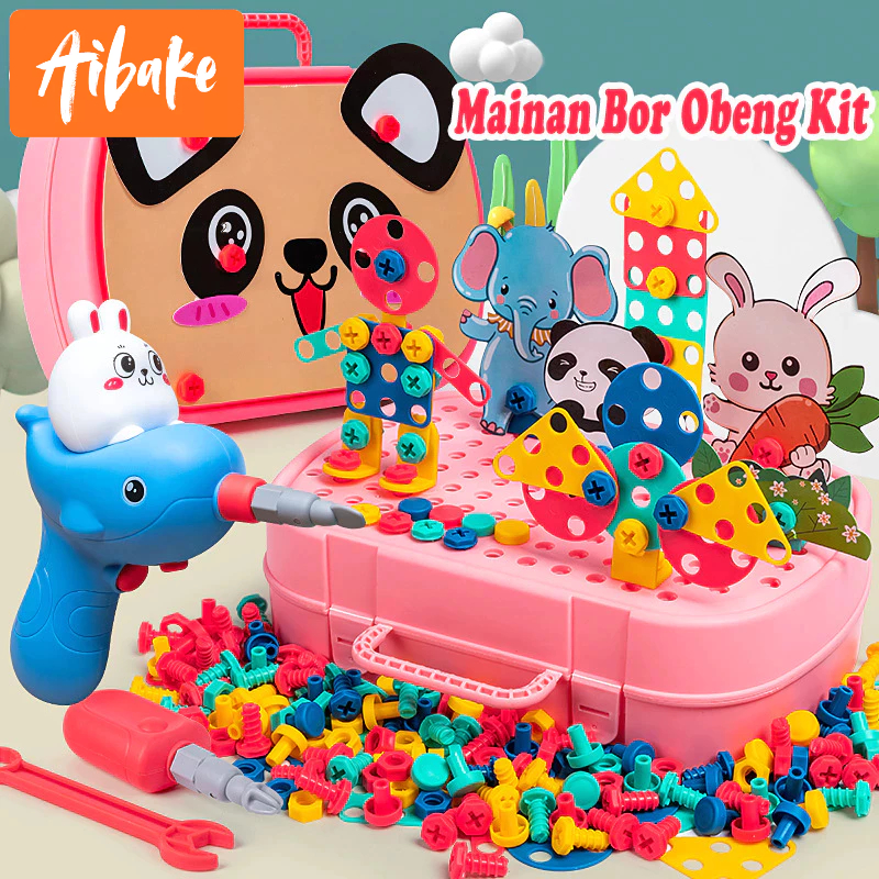 Mainan Bor Listrik Anak Mainan Tool Box Set Lengkap Mainan Tool Set Anak Mainan Toolkit Set Bor Anak