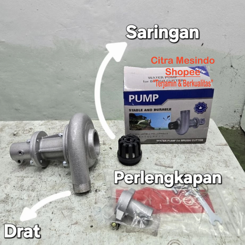 Fwp 10 Water pump Mini Pompa Air Dikopel Mesin Potong Rumput As Mesin Segiempat Atau Kotak Converter