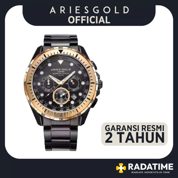 [FREE MUG] Jam Tangan Pria Aries Gold Inspire Pioneer Atlantic 100% Original Solid -Rose Gold G-7002