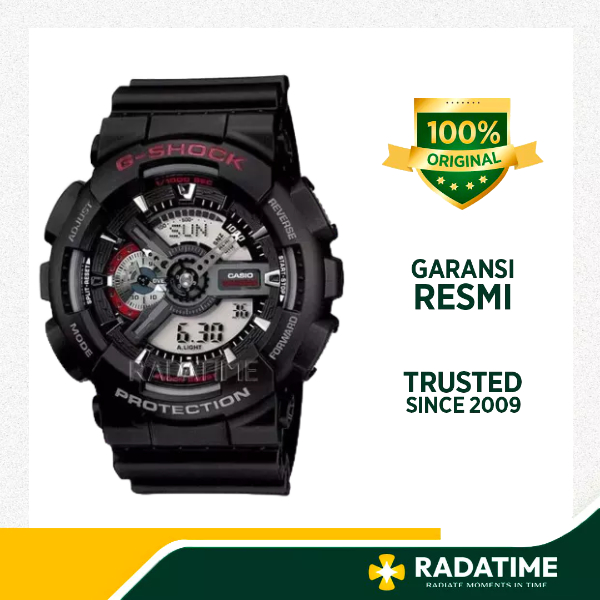 Jam Tangan Pria Casio G-Shock Standard Analog-Digital 100% Original Resin GA-110-1ADR