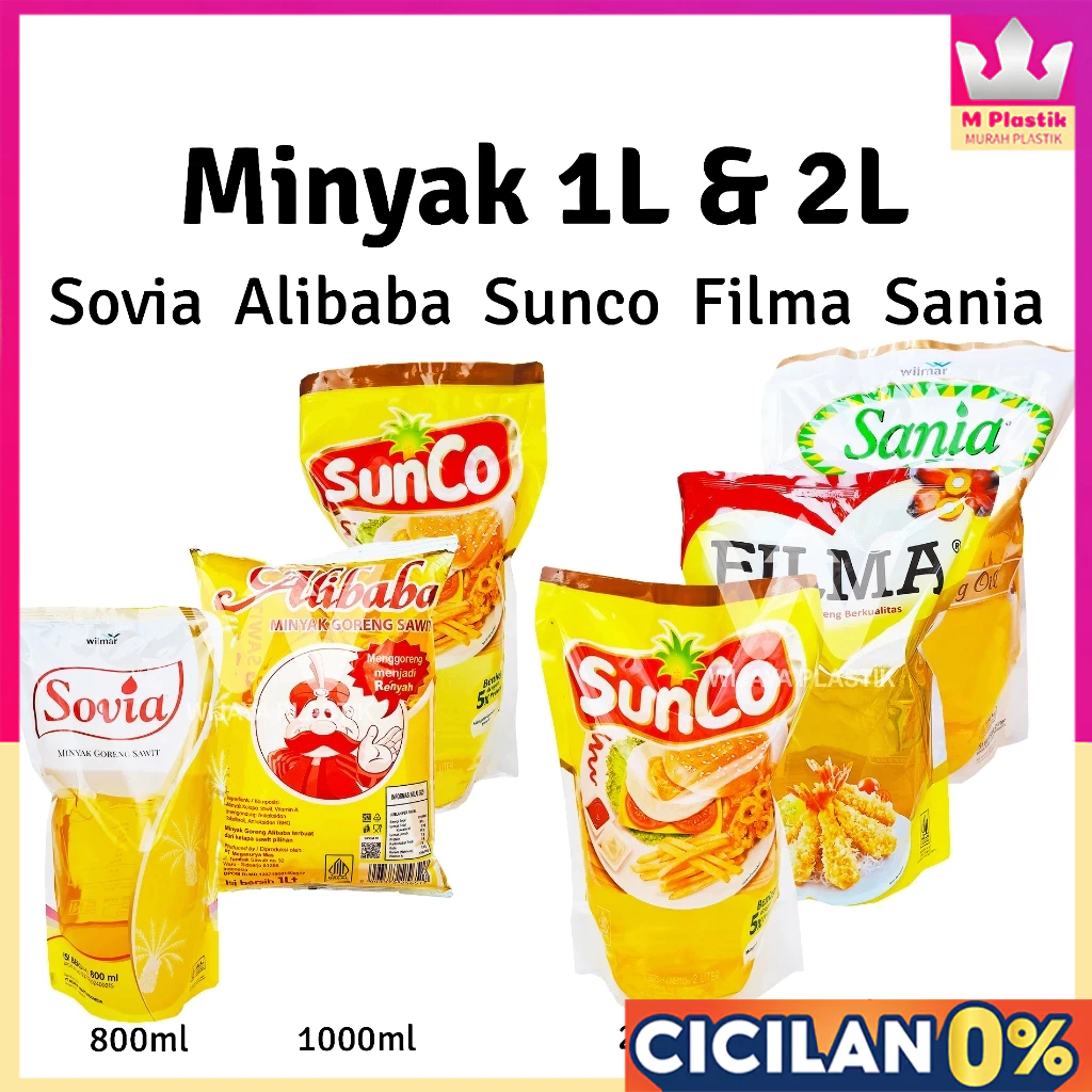 Minyak [SOVIA SUNCO FILMA SANIA] 1L & 2L --- @Pack | 1 2 liter lt L sovia 800 ml sunco alibaba filma