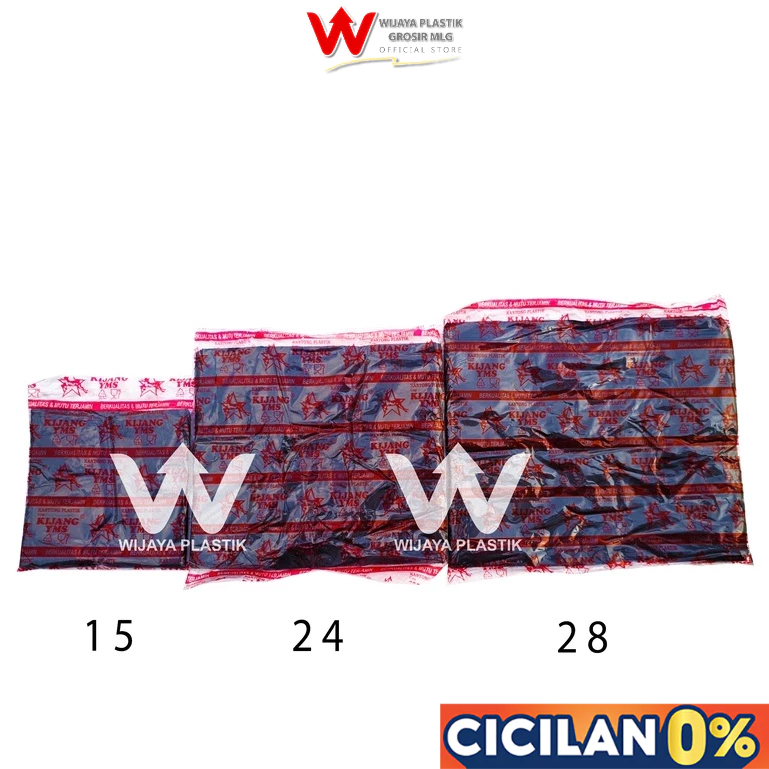 [PROMO] Kresek HD [KIJANG] ( 15 ) Hitam & Putih --- 50 pcs @Pack | uk 15x30 sablon merah orange warn