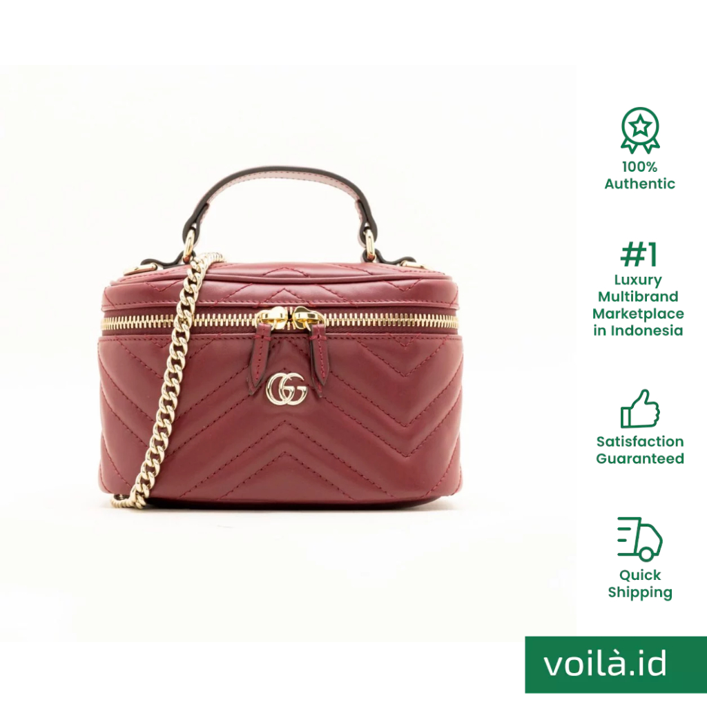 GG Marmont Mini Vanity Chain Bag Rosso