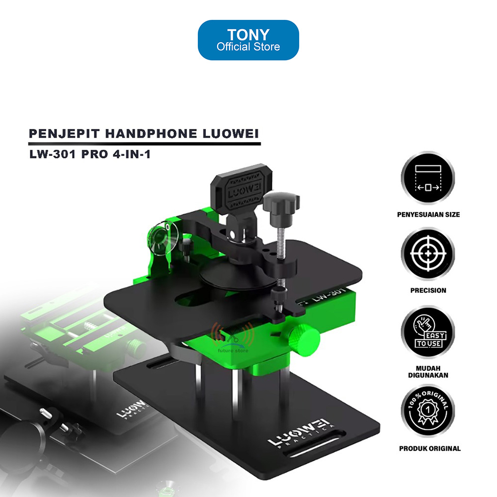 LUOWEI Penjepit HP Luowei LW-301 Pro 4in1 Dudukan Papan Servis Presisi Tinggi - Penjepit Handphone L