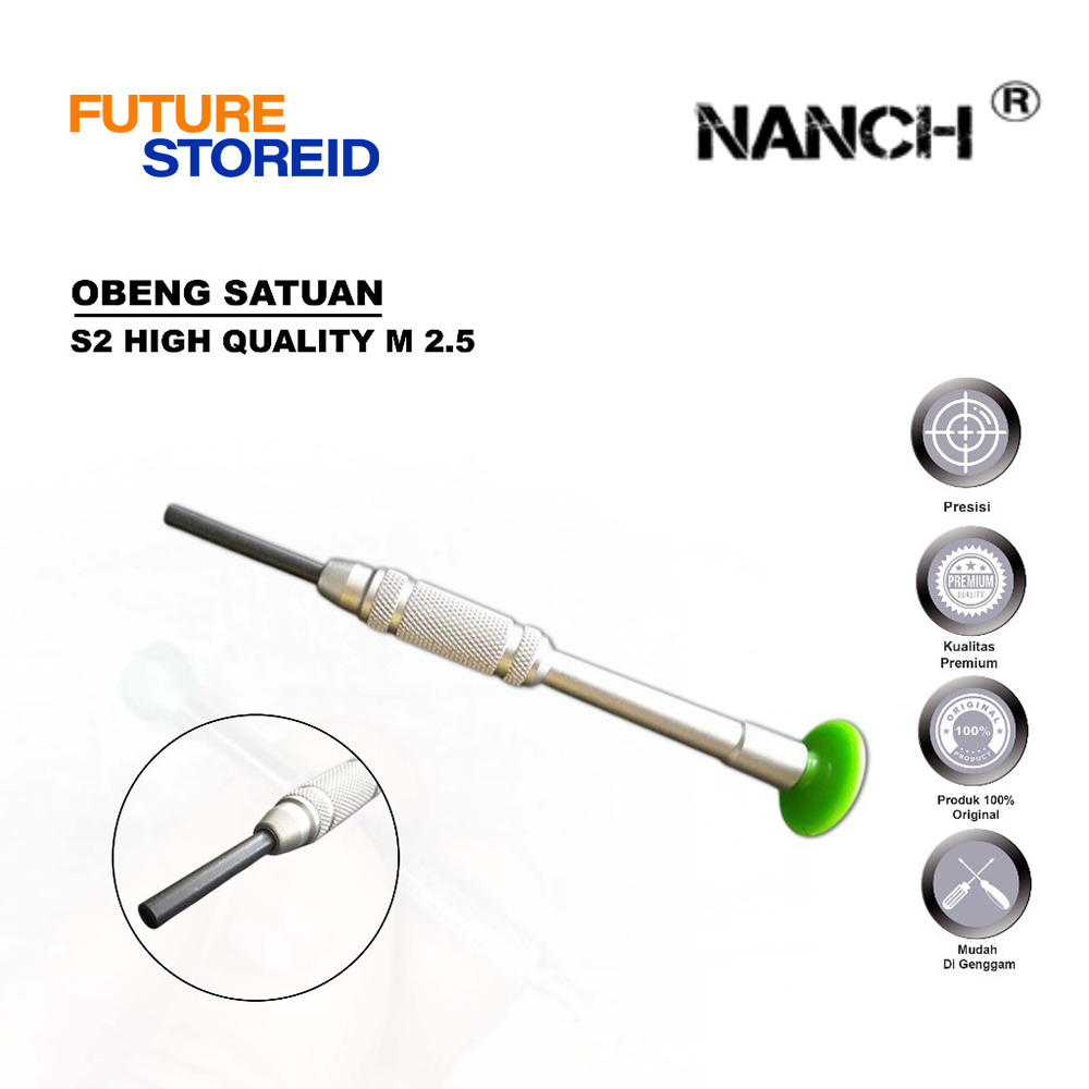 OBENG SATUAN NANCH S2 HIGH QUALITY M2.5 FOR IPHONE 6S ORIGINAL – SCREWDRIVER PRESISI TEKNISI HP