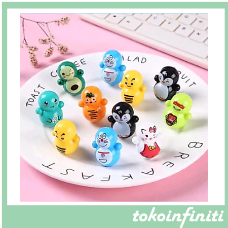 mainan anak boneka goyang tumbler mini anti stress relief toy tumblr bayi lucu tuyul kepala joget pu