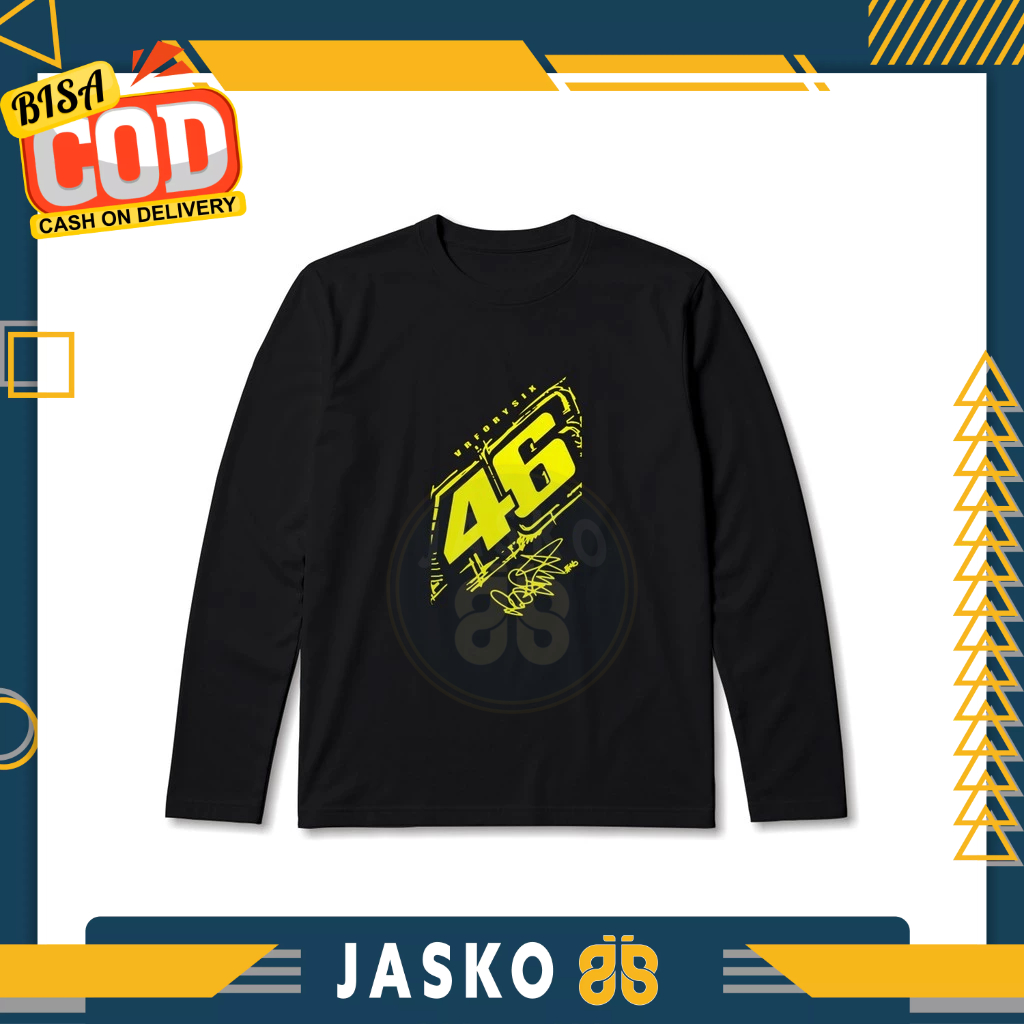 Baju Tshirt Racing VR46 VRFORYSIX Lengan Panjang Baju Otomotif