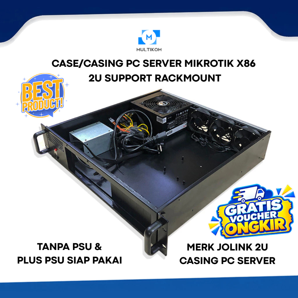 CASE/CASING PC SERVER MIKROTIK X86 2U SUPPORT RACKMOUNT MERK JO-LINK