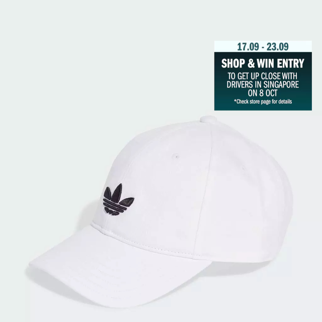 adidas Lifestyle Adicolor Classic Trefoil Baseball Cap Unisex White JC6025