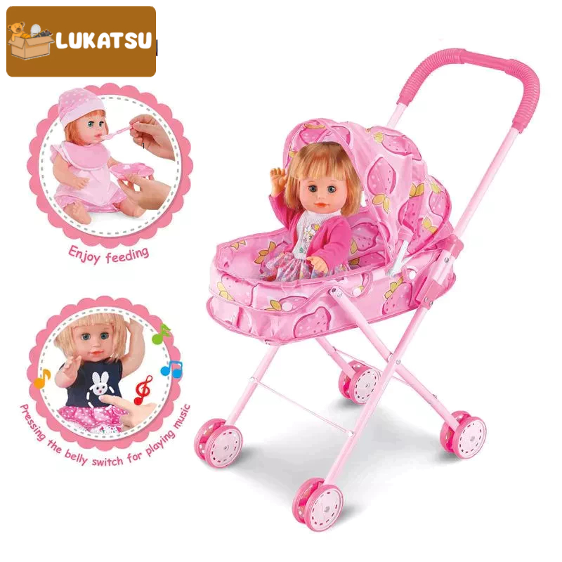 Mainan Kereta Dorong Anak Mainan Troli Boneka Anak Kereta Bayi Troli Bayi Kereta Dorong Boneka