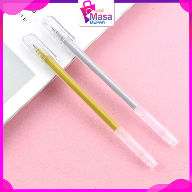 

MMD Pena Glitter Metalik 0.9mm Pulpen Warna Warni Gold Colour Gel Pen Tinta Metallic Ballpoint Craftwork Scrapbook Silver White Gel Ink