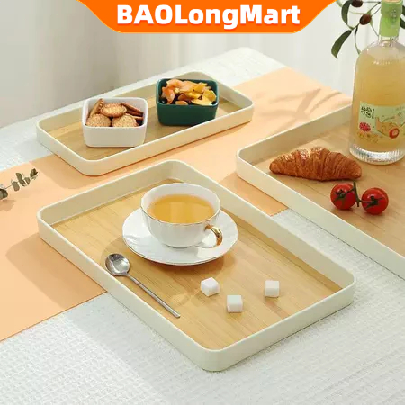 Rectangle Tray Tatakan Persegi Panjang Tatakan Dapur Tatakan Nampan Kayu Aestetik