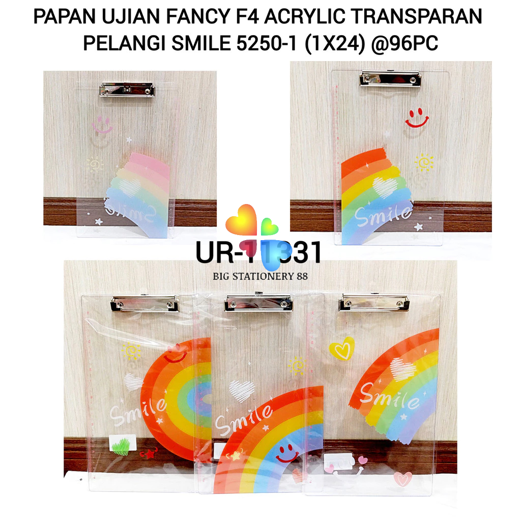 

Papan Ujian Transparan F4 Folio/Papan Ujian Fancy Motif