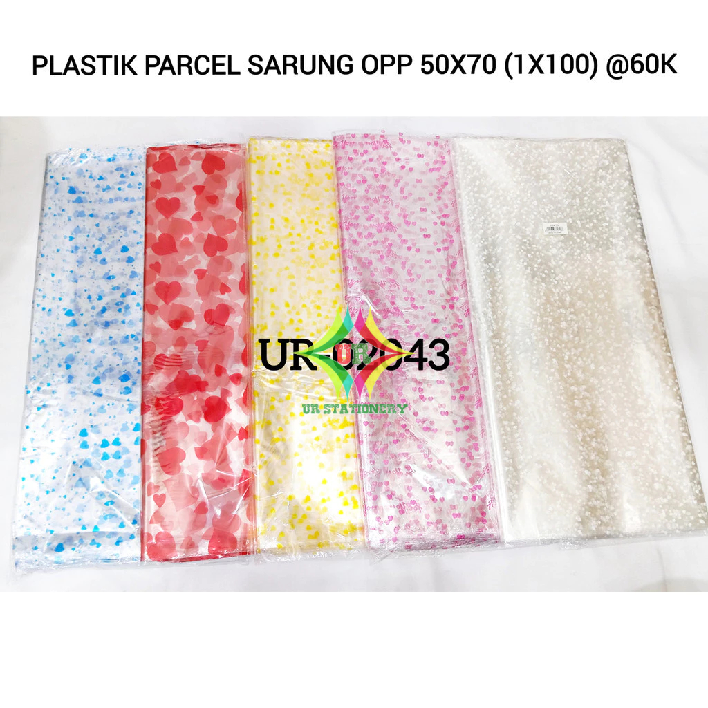 (100PCS)PLASTIK PARCEL SARUNG OPP MOTIF/PLASTIK PARCEL KADO MOTIF