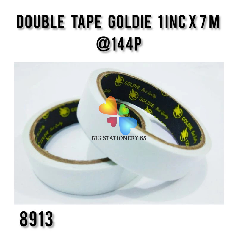 

12 PCS - DOUBLE TAPE / ISOLASI GOLDIE 1 INCH