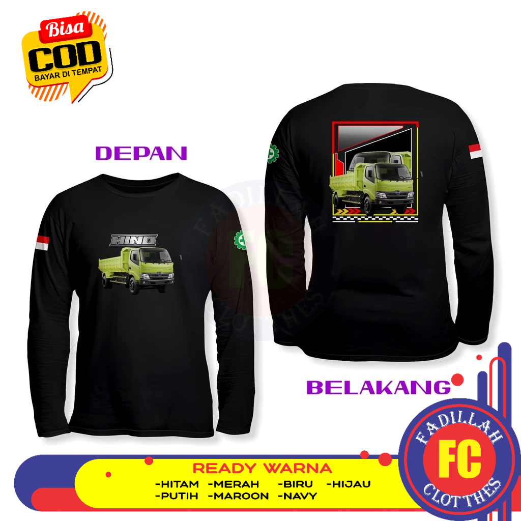 Baju Kaos Truk Hino Streetwear DB Lengan Panjang Kaos Distro