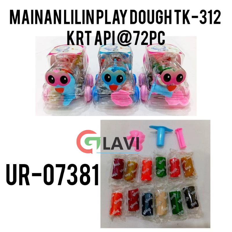 Mainan Lilin Playdough / Mainan Malam Lilin Bentuk Kereta Api / Mainan Malam Tk