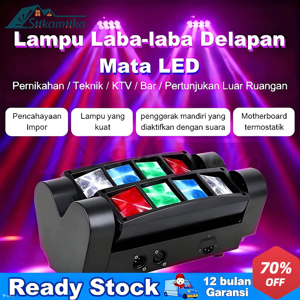 Lampu spider led Lampu Moving Head Mini Spider 8x5watt LED Spider Light DJ Spider Moving Mini Spider