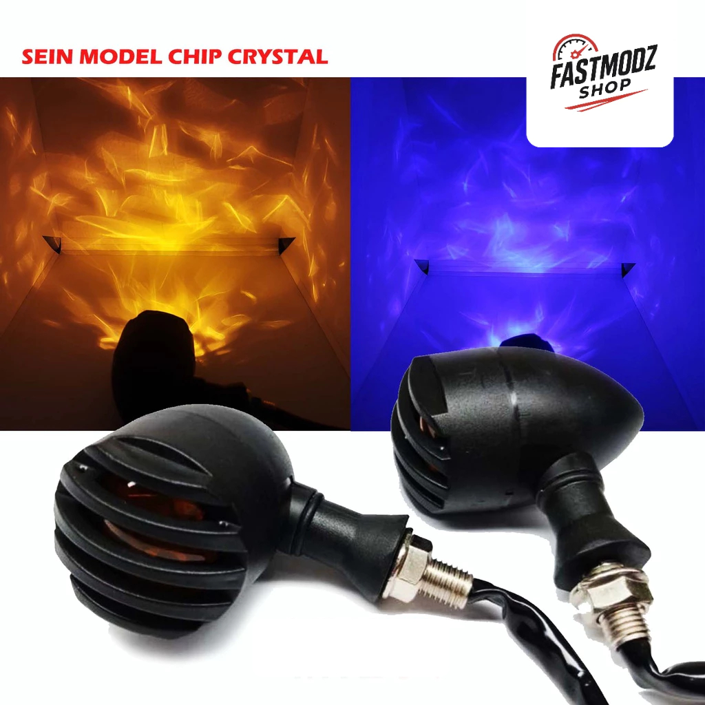 LSB2 - Lampu Sein Sen Bulat Model Chip Untuk Motor Klasik Custom Klx CB 100 Rx King Tiger Xride Ninj