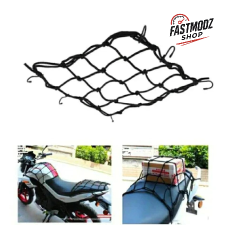 JH01 - Tali Jaring Helm Bagasi Motor Tali Karet Pengait Pengikat Barang Helmet Lentur Elastis