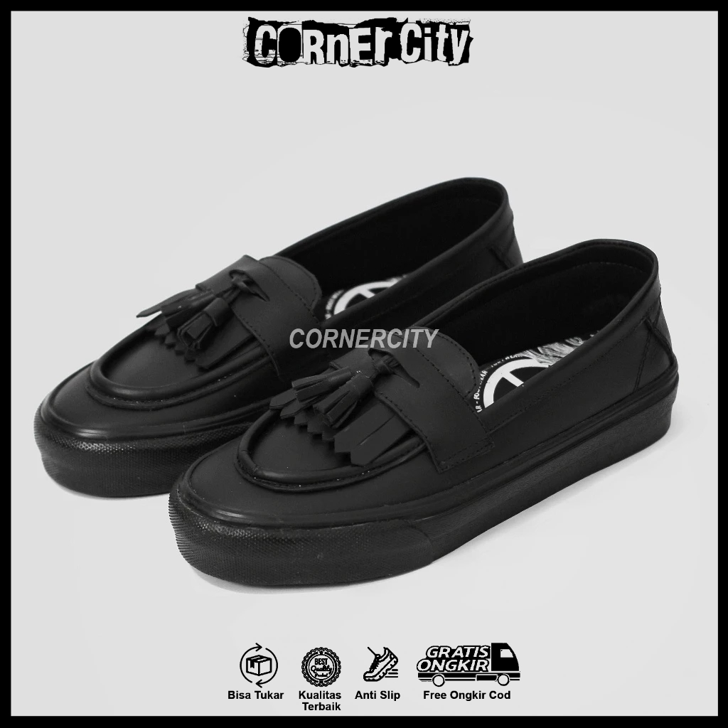 Kosta - Sepatu Loafers Kasual Formal Pria Kulit Asli