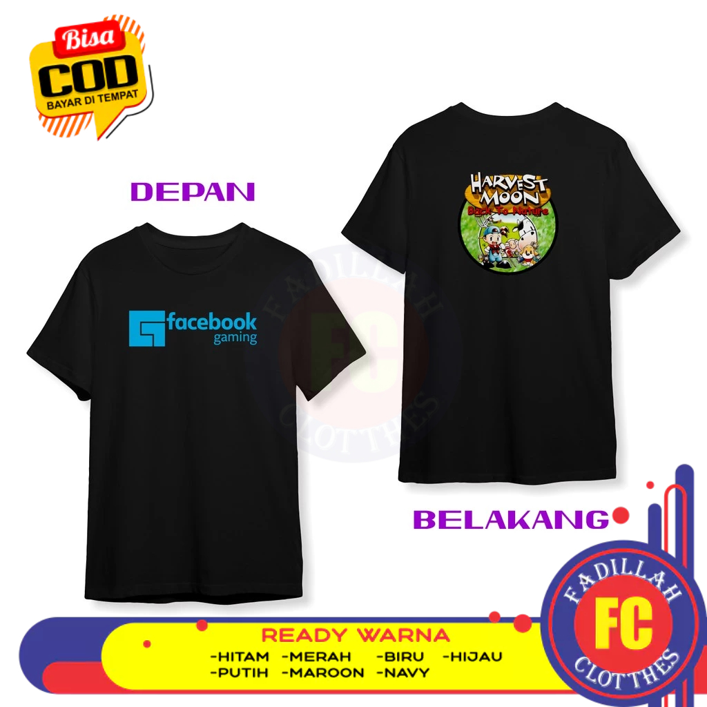 Baju Kaos Facebook Gaming Logo Harvest Moon DB Baju Game