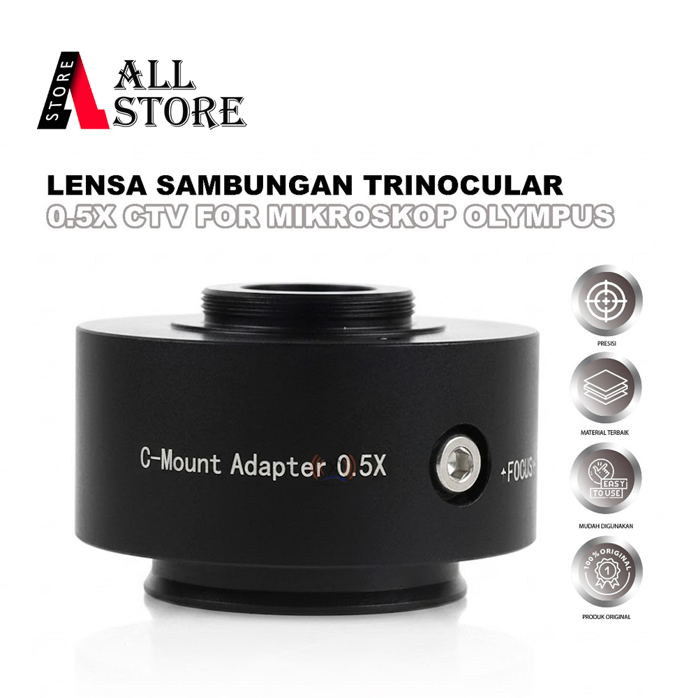 LENSA SAMBUNGAN TRINOCULAR 0.5X CTV BUAT MIKROSKOP OLYMPUS ORIGINAL - ADAPTOR LENSA KAMERA MIKROSKOP