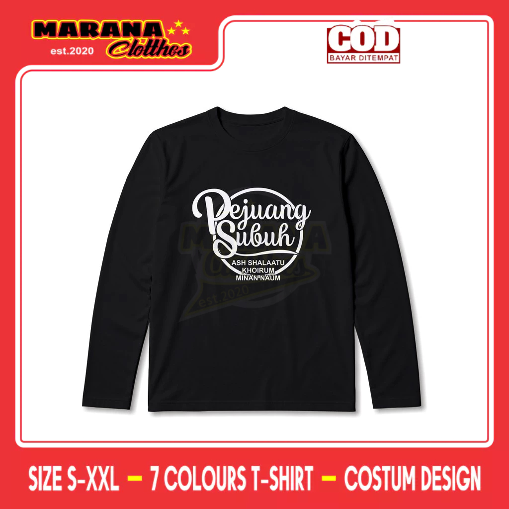 Kaos Dakwah Pejuang Subuh v2 Lengan Panjang Baju Muslim
