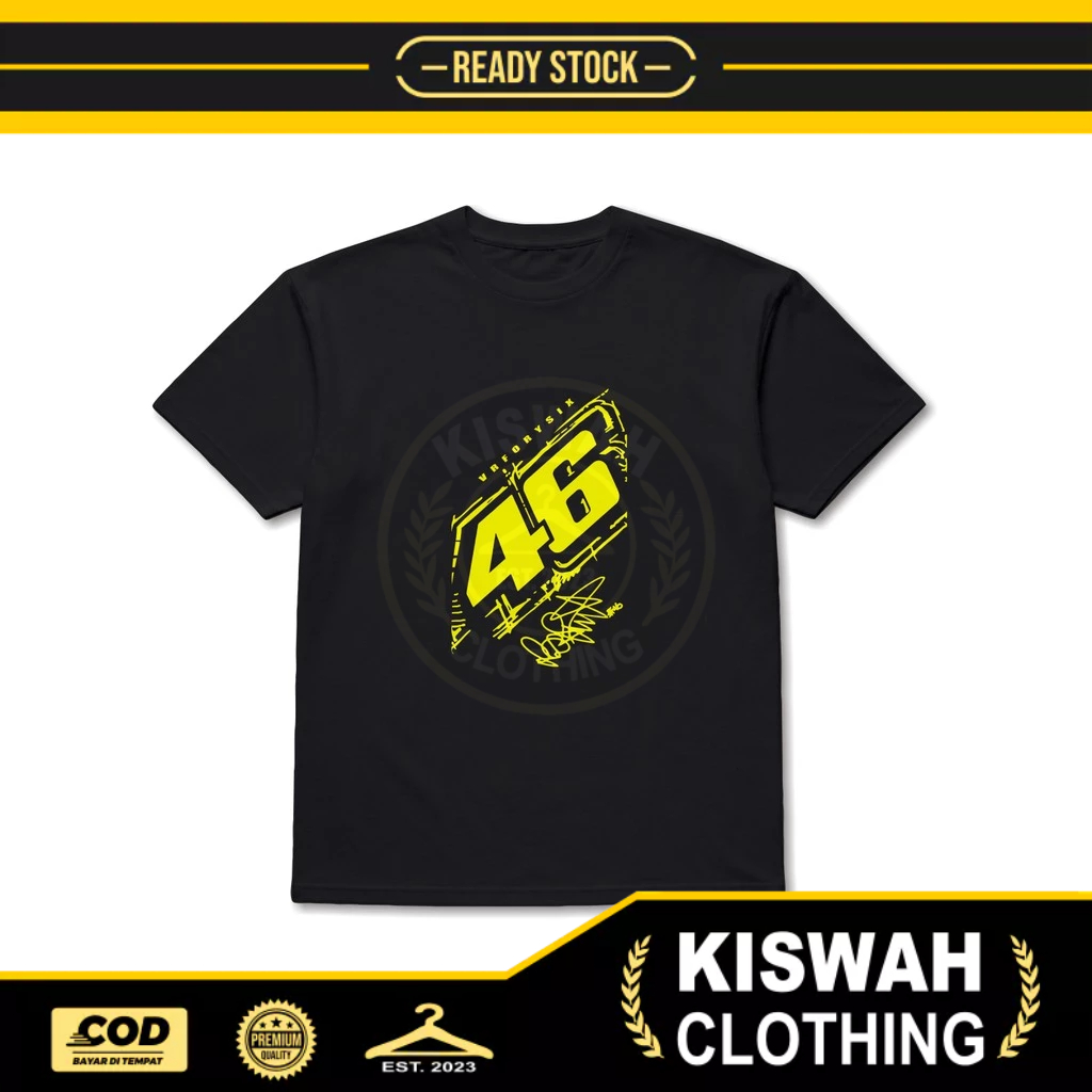 Kaos Tshirt Racing VR46 VRFORYSIX Baju Otomotif