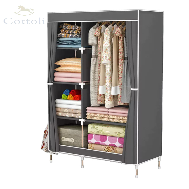 Cottoli Lemari Pakaian Serbaguna Lemari Baju Portable Lemari Kain Portable Lemari Gantung Minimalis