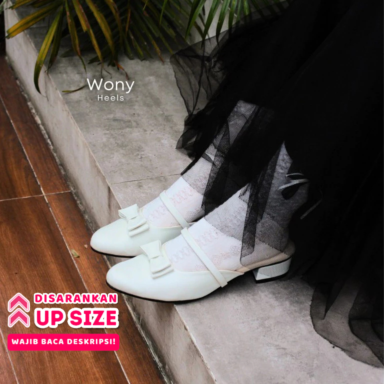 [READY STOCK] ONE LOVE WONY HEELS - SANDAL SELOP WANITA HEELS 3CM SANDAL LEBARAN MEWAH 2026