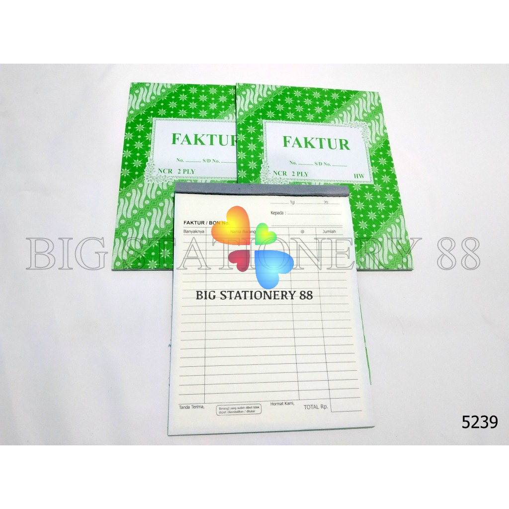 

12 PCS - Bon faktur 2ply tegak / Tegak Melintang HW