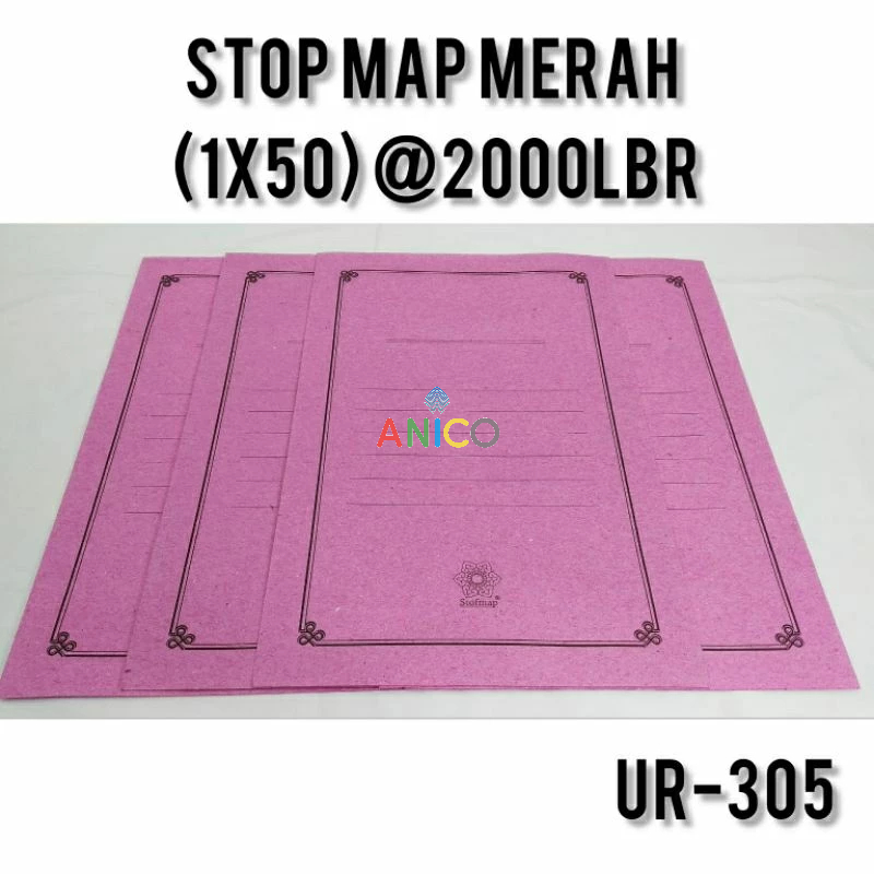 STOPMAP / STOFMAP / MAP KERTAS WARNA MERAH