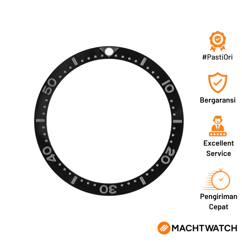 DLW Bezel for Seiko SRP Stealth - TURTLE-BI-CI-SRP-STEALTH