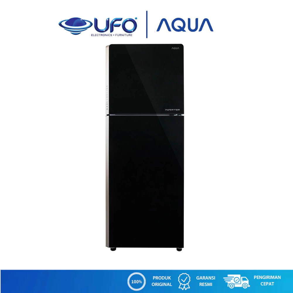 Aqua Kulkas 2 Pintu Kapasitas 270 Liter AQR355IGBK | AQR355IG(BK)