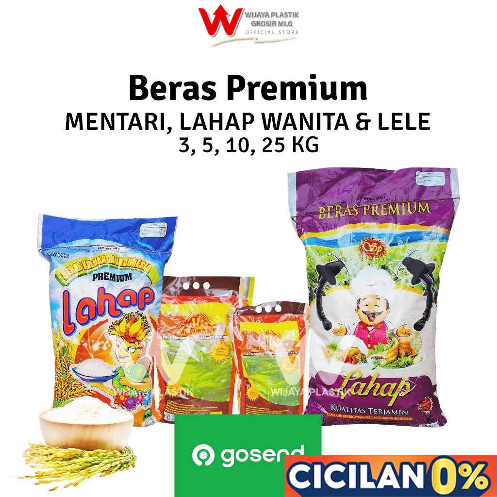 [GROSIR 1 SAK] [INSTANT] Beras Premium & Ekonomis [Mentari.Lahap.Super.Madinah.Kecombrang] --- 3 5 1