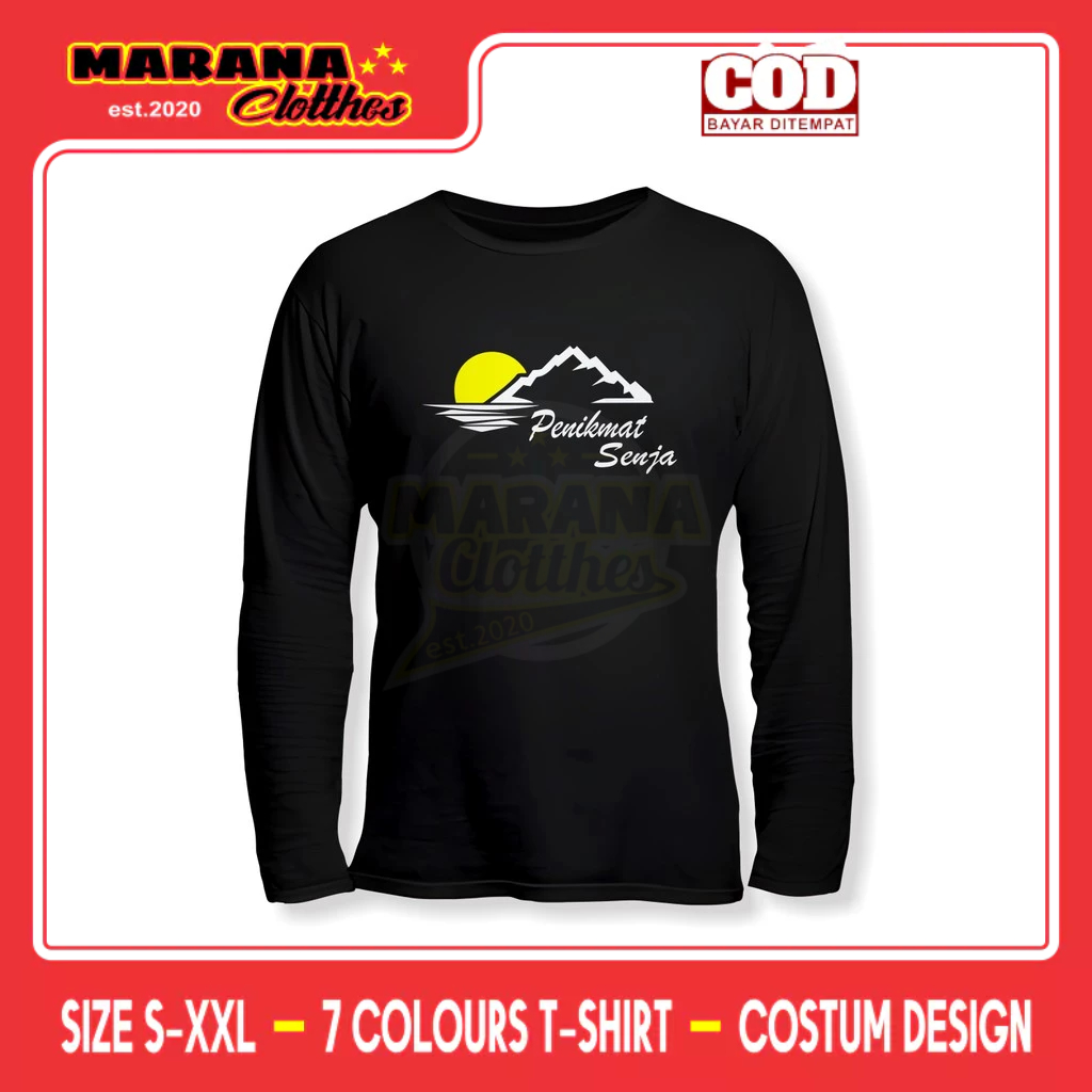 Kaos Indie Penikmat Senja Lengan Panjang Kaos Distro