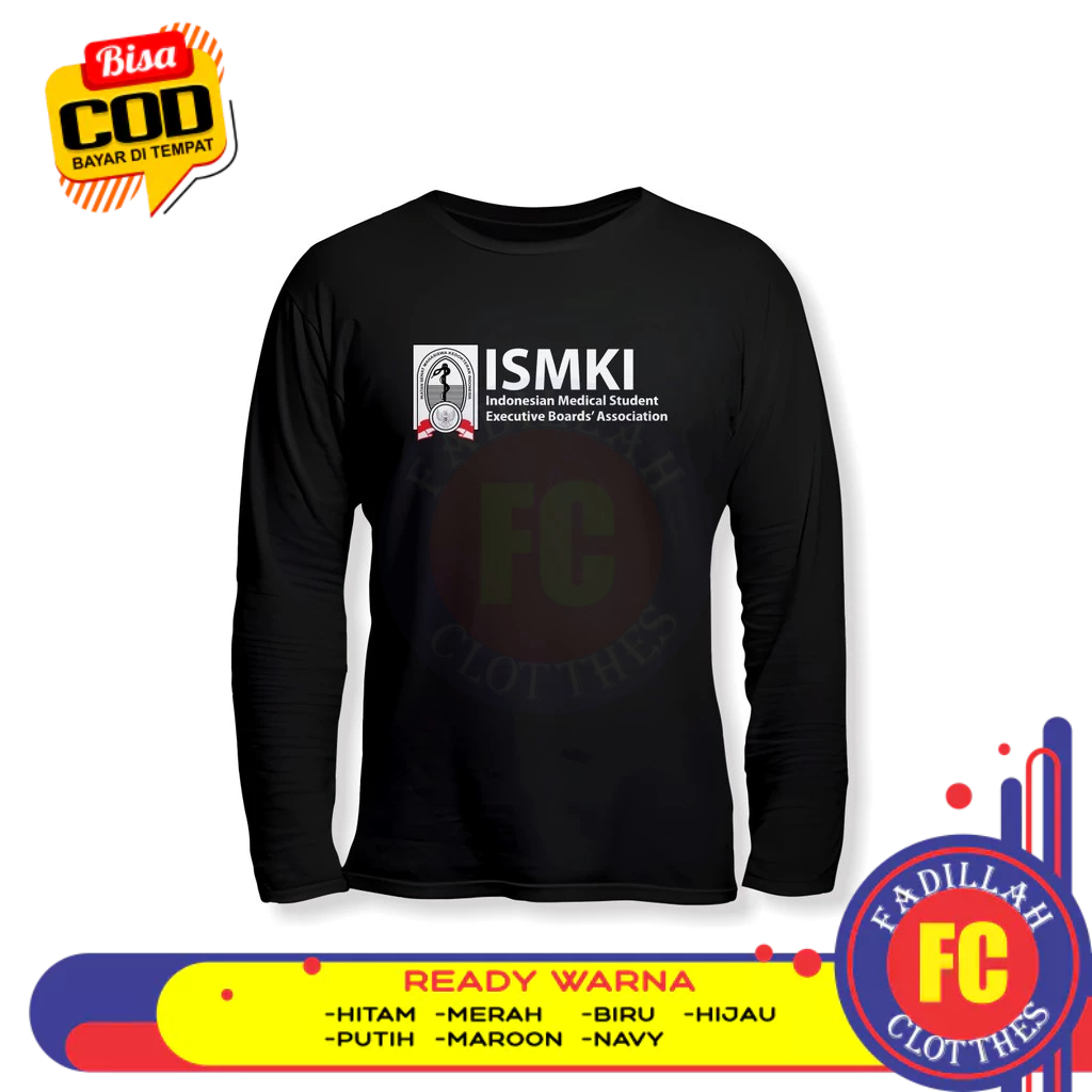 Baju Kaos ISMKI Indonesian Medical Student Executive Boards' Association Lengan Panjang Kaos Distro