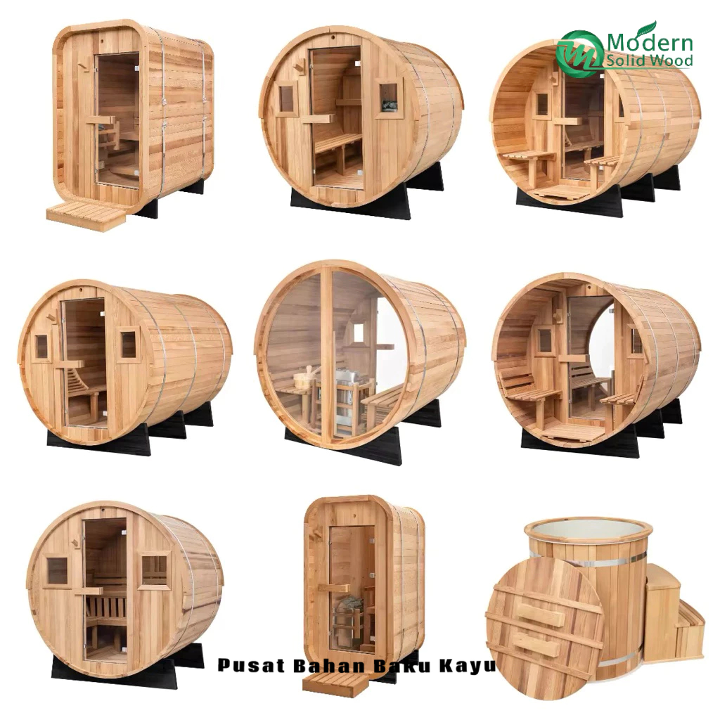 CUSTOM SAUNA ROOM KAYU | BARREL SAUNA | CUBE SAUNA | PANORAMIC SAUNA