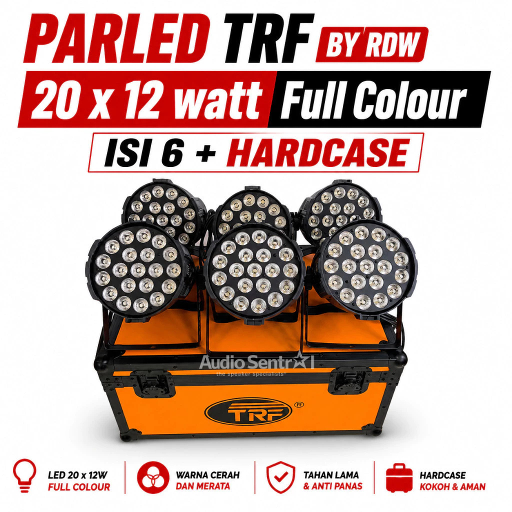 TRF A64 By RDW Lampu Parled RGB-WW 300W ISI 6 Pcs + Hardcase Original