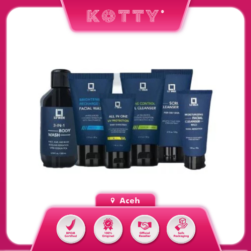 Kotty Kosmetik - LT MEN - Skincare For Men - Paket Perawatan Lengkap Untuk Pria Daily Acne Brighteni