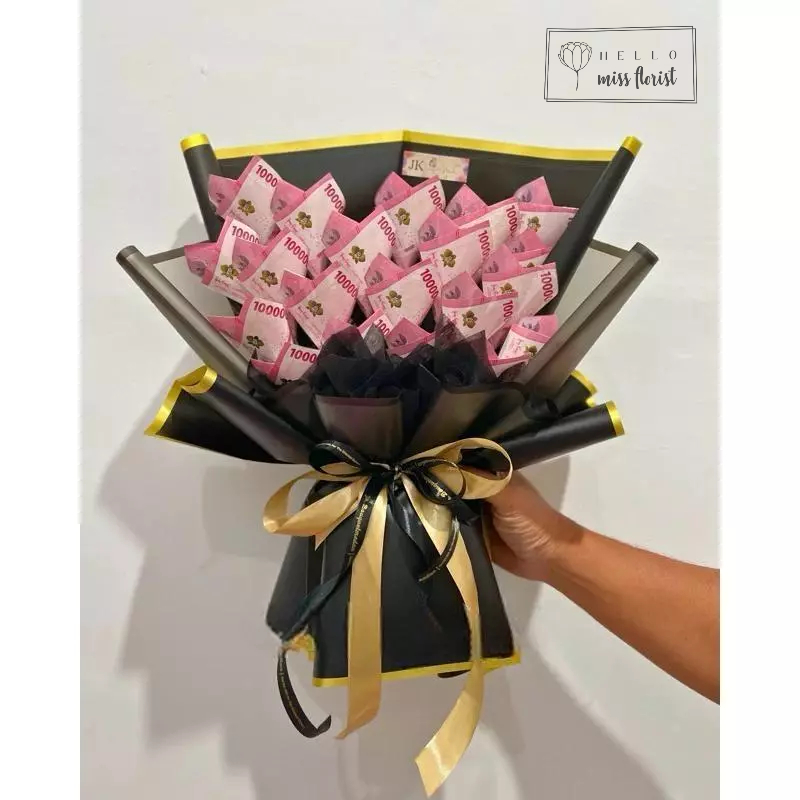 [hello.missflorist] [BISA KIRIM HARI INI] BU050 Folded Money Bouquet pecahan 100rb / buket uang / bu