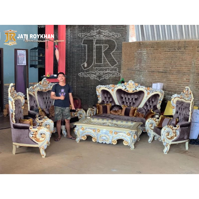KURSI TAMU SOFA UKIR JATI JEPARA GRADE A