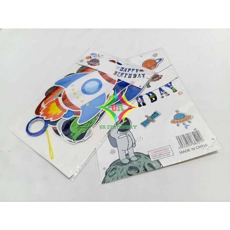 BANNER ULTAH HAPPY BIRTHDAY SPACE ASTRO EDITION/BANNER ULTAH MOTIF ASTRONOT